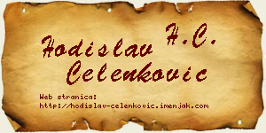 Hodislav Čelenković vizit kartica